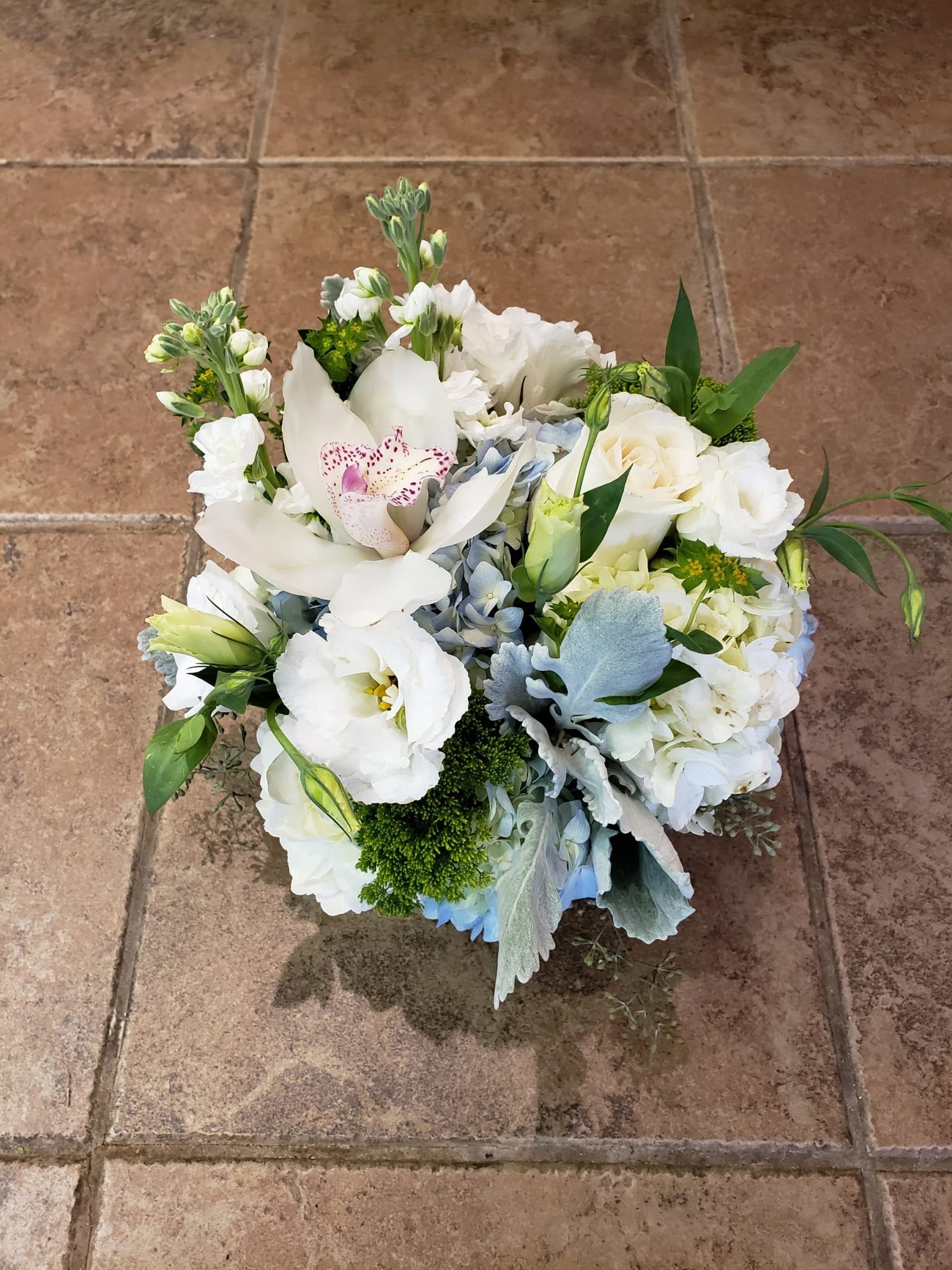 Cloud Nine white hydrangea bouquet