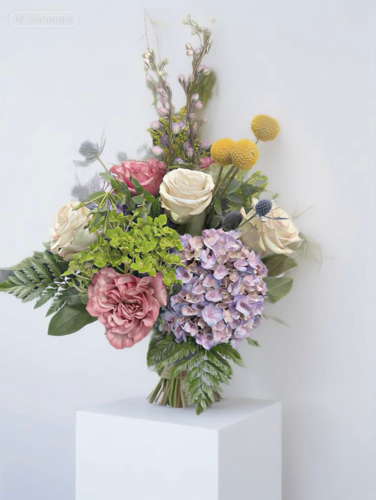 Stem Theory architectural bouquet of calla lilies and white roses