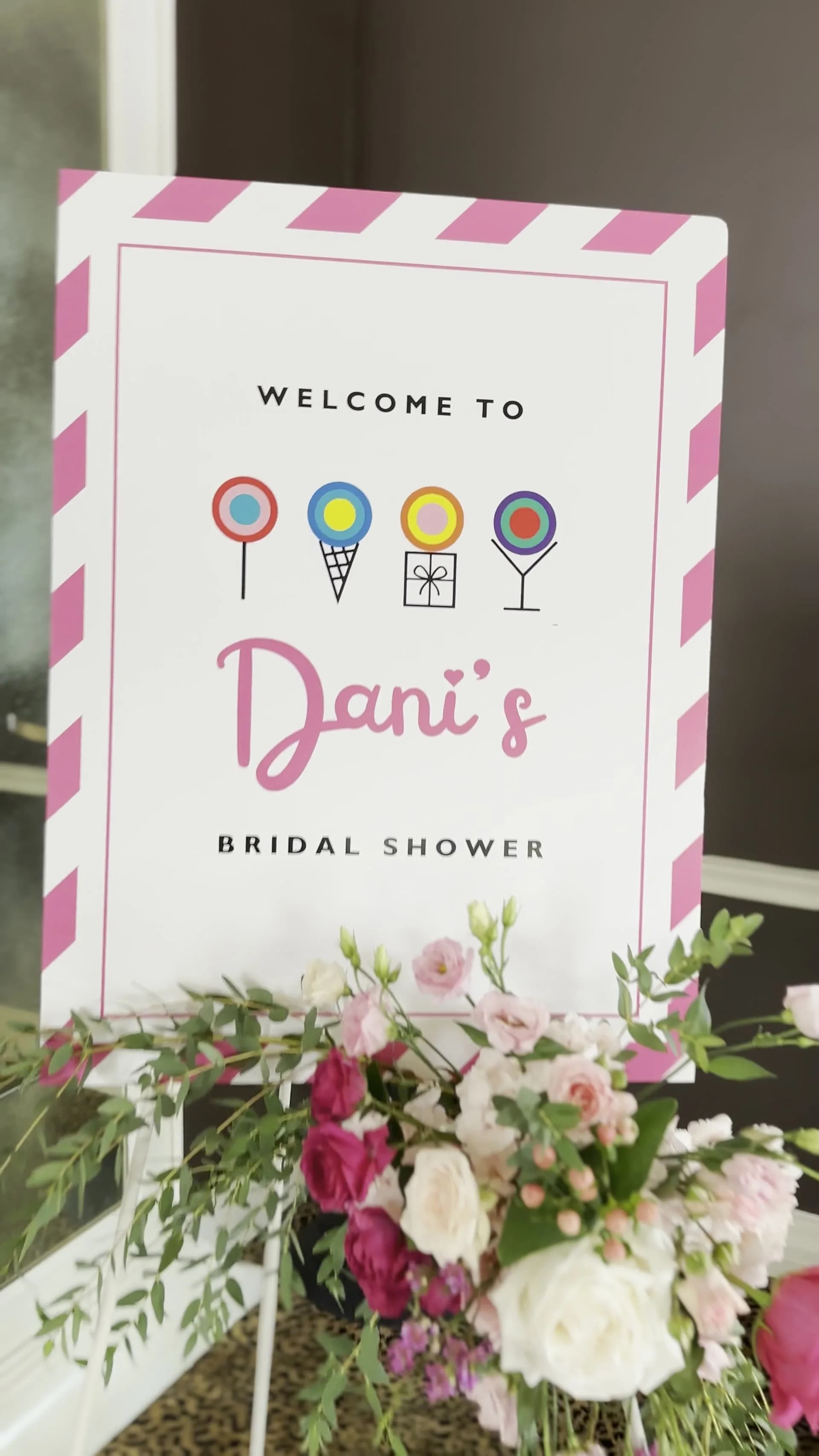 Dani's bridal shower floral arrangements by Diva Flowers