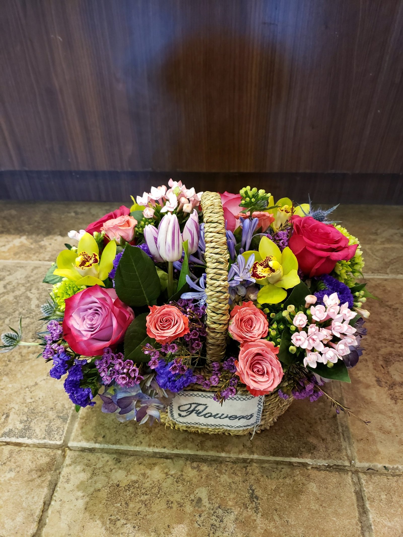 Botanical Basket of wildflowers and herbs